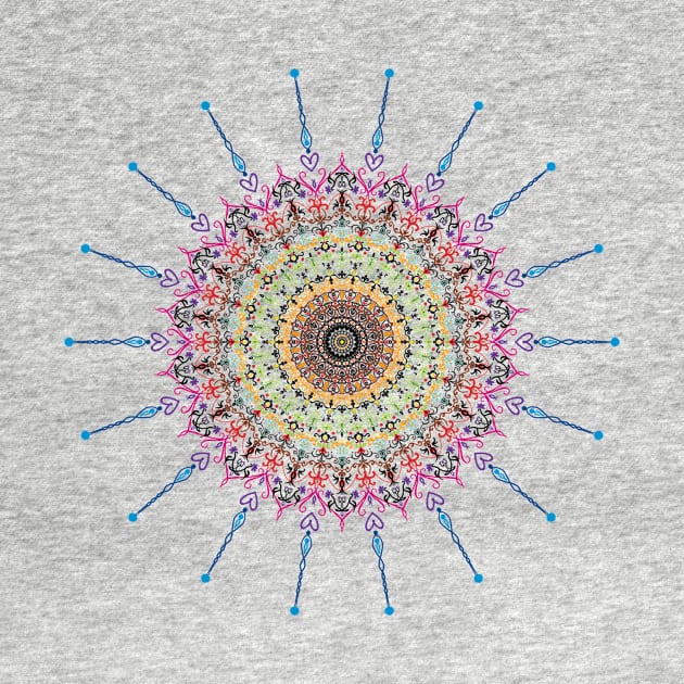 Colorful spiky mandala by Hoshimem